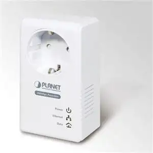 Powerline Ethernet adapter Planet PL-551-EU, 200Mbps HomePlug AV, Extra Power Outlet, AES, QoS, IGMP Snooping (EU Type)