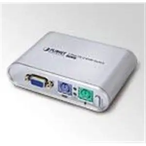 Planet KVM-203, 2-Port Mini PS2 KVM Switch with Cables Molded