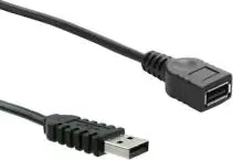 USB kabel 5m, AM - AF, ICIDU, crni