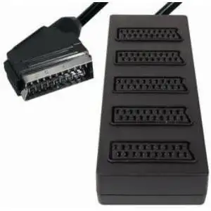 Transmedia V82-MIL, Razvodna kutija sa Kablom, 1x Scart-priklju ak na 5x Scart-jack, 21pin conn
