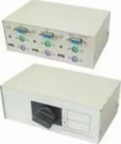 Transmedia CU 1-L, 2 way KVM Switcher PS 2, Keyboard, Mouse and Monitor 2 way, 3 5 x Sub D-jack