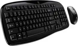 Tipkovnica + miš Logitech Wireless Desktop MK250, USB, Crna