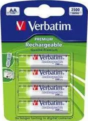 Baterija Verbatim Nickel Metal Hydride AA, punjive, 2450mAh, 4 kom