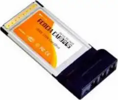 Firewire PCMCIA card 3-port