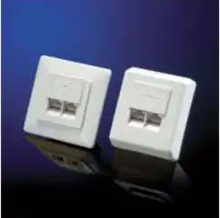 STP Priključnica Cat 6, (2xRJ45) podžbukna, oklopljena, bež