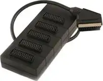 Adapter Scart 1M->Scart 5F, s mini kab.