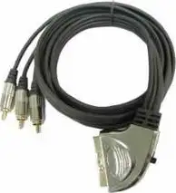 Kabel Scart -> 3RCA-gold-1.8