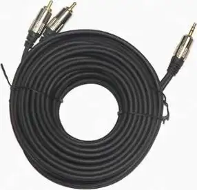 Kabel stereo 3.5mm M->2x M RCA, 5m