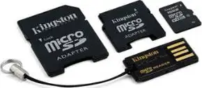 Memorijska kartica MicroSDHC 16GB Kingston + 2 adaptera sa čitačem