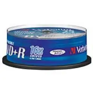 DVD+R Printable Verbatim, Kapacitet 4.7GB, 25 komada spindle, Brzina 16×, Wide photo printable