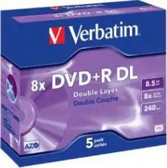 Medij DVD+R DL VERBATIM 43541, 8x, 8.5GB, komad