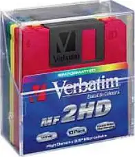 Diskete Verbatim DataLife 1, 44MB MF2-HD Plastic Box Colors 10 Pack