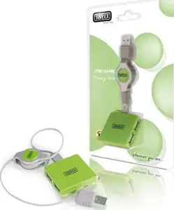Sweex US036 Vanjski Hub USB 2.0, 4-porta hub Grassy Green