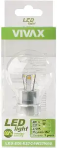 VIVAX LIGHT, LED-EDI-E27C4W27K60