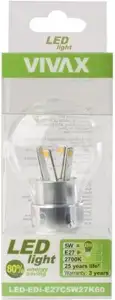 VIVAX LIGHT, LED-EDI-E27C5W27K60