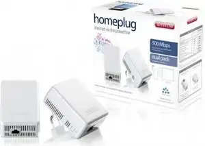 Powerline Ethernet adapter Sitecom LN-517 Homeplug 500 Mbps dual pack 2g. 500 Mbps
