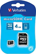 Verbatim Micro Secure Digital High Capacity (SDHC) 4GB Class 4 + Adapter