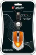 Miš Verbatim GO Mini Optical Travel USB3.0/2.0, Volcanic Orange