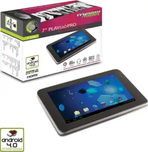 PointOFView PlayTabPro 4 - Android 4.0 Ice cream Sandwich, Cortex A8, 1.2GHz Mali-400 GPU, 512 MB DDR3 SDRAM, 4GB NAND, 7 inch 800 x 480, Resistive Touchscreen, 802.11 b g n, 0.3 MP, headphone, 1x min