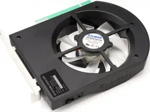 Zalman cooler for the graphic card's RAM, FE... PCI slot powered, 92mm blue fan, RPM adjustability (low, mid, high). Fan speed: 1400 - 2300 10%