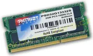 Memorija za notebook Patriot DDR3 1333Mhz 2GB (SODIMM) Signature, PSD32G133381S