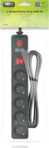 Sweex PP010, 5 Socket Power Strip 3500 W, Illuminated On Off Power Switch, Power Reset Button, Childproof sockets, Over Current Protection