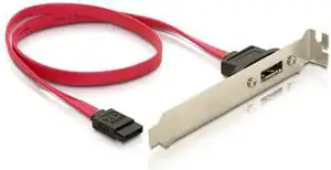 Bracket DELOCK,7-pin SATA na eSATA, 50cm, interni