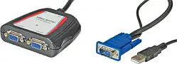 Roline VALUE Portable VGA Video Splitter, 2-way, 250MHz