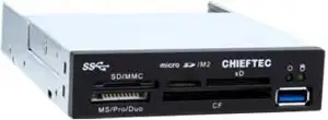 Citac memorijskih kartica CHIEFTEC CRD-601-U3, crni, USB 3.0 (3.5'')