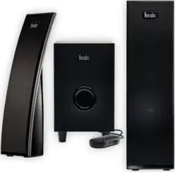 Hercules XPS 2.1 20 Arc Black - High-quality sound, combined with an attractive arched shape, Power: 8 W RMS (2 x 2 W 4 W), Peak power: 16 W, Frequency response: 50 Hz - 20 kHz, Satellite dimensions: 