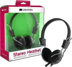Slušalice Canyon CNR-HS08N (20Hz-20kHz, Built-in Microphone, Cable, 2.4m) Black, Ret.