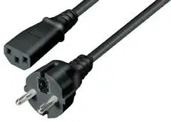Transmedia Power Cable Schuko -IEC 320 plug 5m