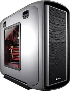 Chassis CORSAIR Graphite Series 600T Midi Tower, ATX, 8 slots, 4xUSB2.0, IEEE-1394, audio, Steel, PSU 0 x, Silver