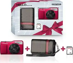 Digitalni fotoaparat Olympus VG-170 Red Gift Pack (kožna torbica + 2GB SD kartica)