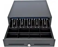 POS Ladica za novac B&W Metal Heavy Duty 410×415×100mm, RJ11 24V, Black (HS-410A)