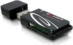 Čitač memorijskih kartica DELOCK, 20 in 1, crni, USB 2.0