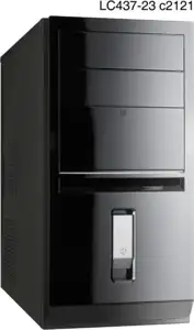Linkworld 437-23C2121-400W Micro ATX Case in piano glossy black