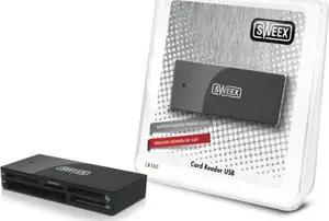 Sweex CR180, Card Reader USB Black, Supports multiple memory cards, Dedicated microSD M2 slot, compatible OS WindowsXP Vista Win7 Win8, MAC OSX