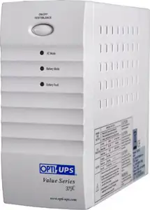 Opti-UPS VS-375C Value Series Back-UPS, Standby Power 375VA, Runtime 225w 5min 2 Godine garancije na UPS, 1 Godina jamstva na baterije Upravljački softver za UPS. (1x 12V 3.5Ah)