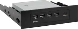 USB HUB SHARKOON, interni 3.5'', 4-portni 2.0, crni