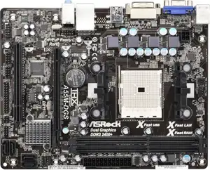 Asrock FM1 A55M-DGS - AMD A55 Hudson D2, M-ATX, Solid Capacitor for CPU power,