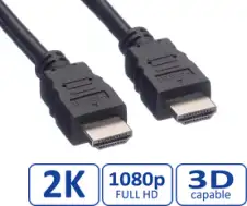 Roline VALUE HDMI Cable, HDMI M - HDMI M, 1.0 m