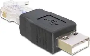 Adapter DELOCK, USB 2.0 (M) na RJ45 (M)