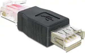 Adapter DELOCK, USB 2.0 (Z) na RJ45 (M)