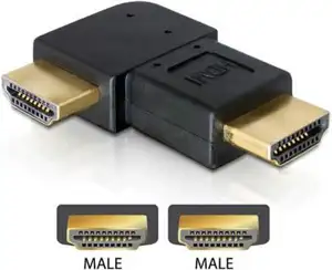 Adapter DELOCK, HDMI (M) na HDMI (M) pod desnim kutem 90°
