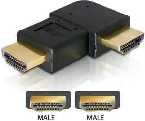 Adapter DELOCK, HDMI (M) na HDMI (M) pod lijevim kutem 90°