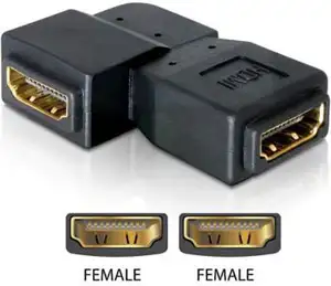 Adapter DELOCK, HDMI (Z) na HDMI (Z) pod desnim kutem 90°