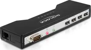 Port Replikator DELOCK USB 2.0, 4x USB 2.0, LAN, RS232, 3.5mm