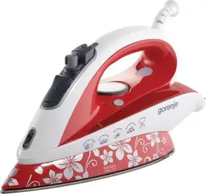 Glačalo Gorenje SIE 2400 RN 2400 W, podloga: specijalna NANO tehnol., auto gašenje, ANTI CALC, crvena