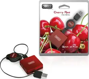 Sweex US152 Vanjski Hub USB 2.0 4-porta hub, Red